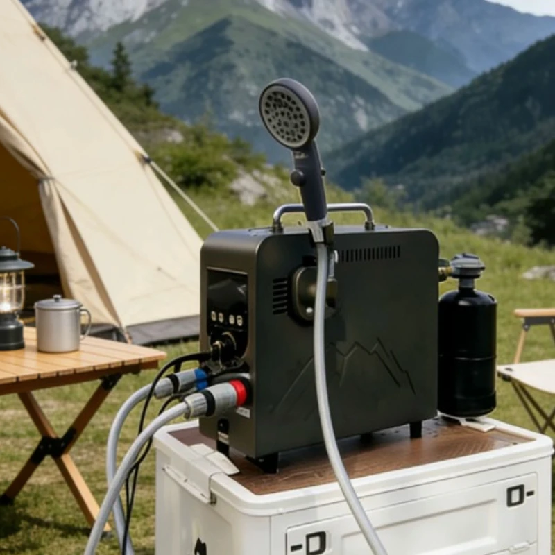 Outdoor intelligent constant temperature portable gas water heater bathing artifact for self-driving camping travel bathing use