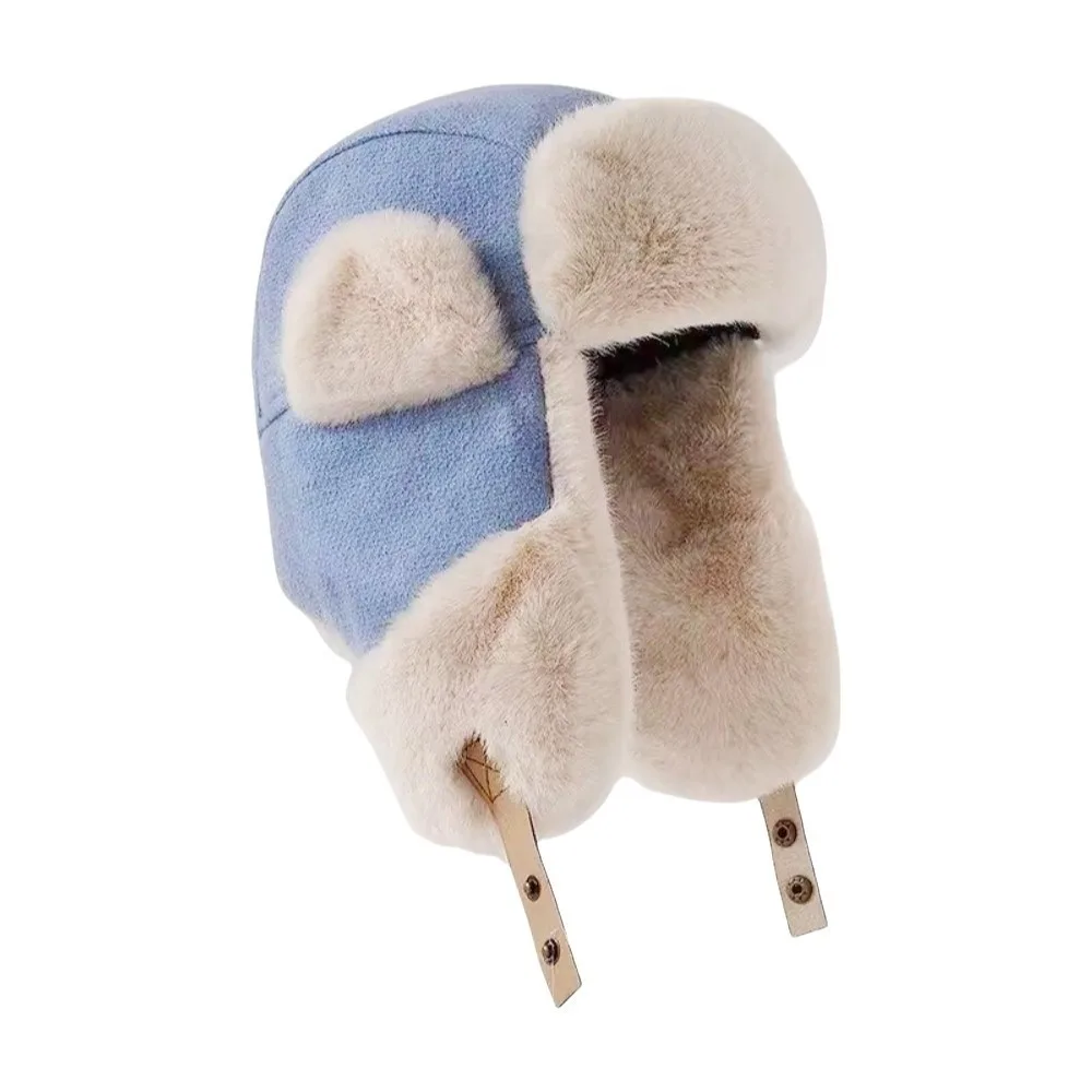 

Fashion Fleece Ear Protective Hat Thickened Windproof Earflap Hat Korean Style Winter Protection Winter Plush Hat Daily