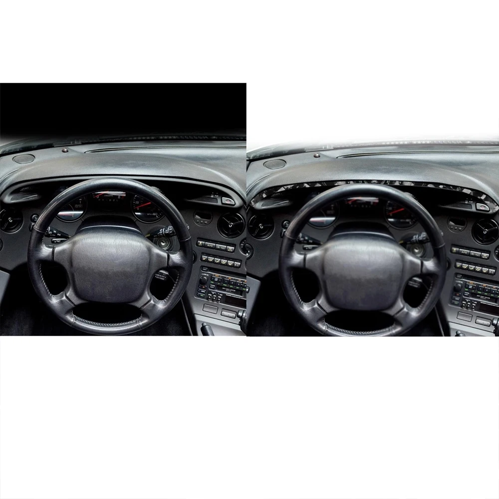 For Toyota Supra A80 MK4 1993-1999 Forged Carbon Fiber Driver's Side Dashboard Speedometer Trim Strips Car Accessories Sticker - view 3