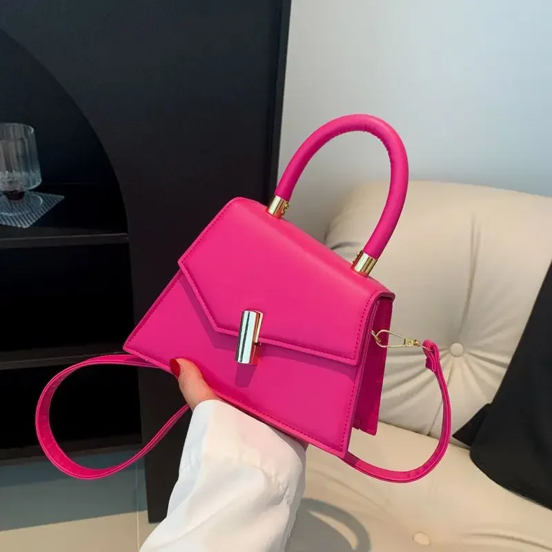 White Fashion Sling Shoulder Bag Trend PU Leather Messenger Handbags Solid Color Leisure Stylish Crossbody Bags for Women Girls