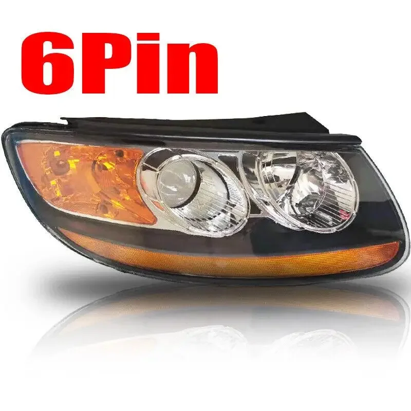 

Right Passenger Side Headlight Headlamp 6Pin for Hyundai Santa Fe 2007 2008 2009 2010 2011 2012 2.4L 3.5L