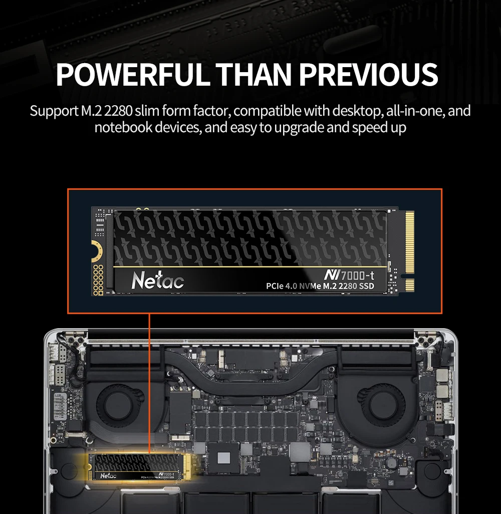 Netac SSD NVMe M2 2 TB 4 TB SSD 1 TB interne Solid-State-Festplatte M.2 PCIe 4,0 x 4 2280 SSD-Festplatte für PS5 PC Laptop – Detail 6