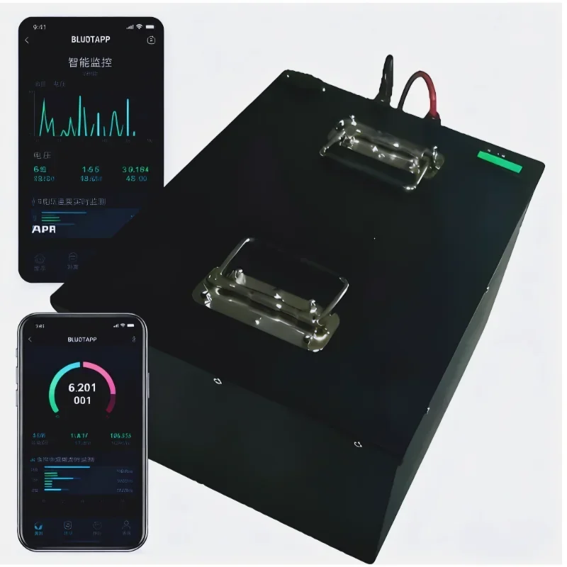 LiFePO4 بطارية ليثيوم عالية السعة 48 فولت 100 أمبير - بلوتوث BMS + APP جهاز تحكم عن بعد ذكي، عاكس متطابق لحالات الطوارئ المنزلية #3