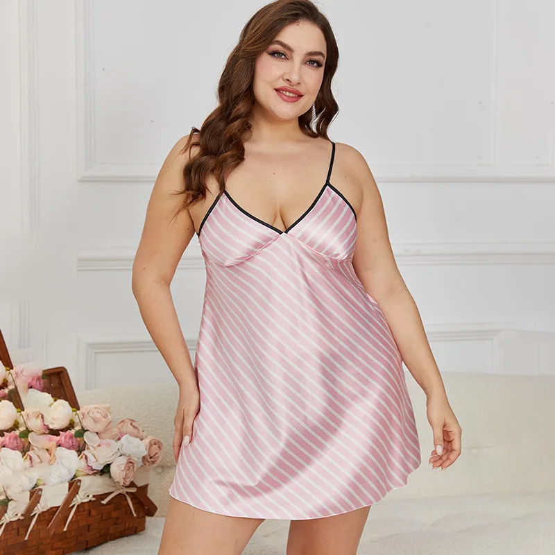 

Sexy Plus Size Camisole Floral Print Woman Summer Nightgowns Nightdress Night Dresses Lounge Lady Women Pijama Sleepwear Pajama