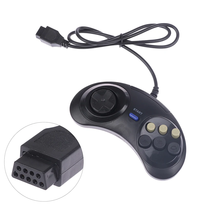 Manette de jeu filaire classique à 6 boutons, 1 pièce, contrôleur pour SEGA MD2 PC discreMega Drive, accessoires de jeu