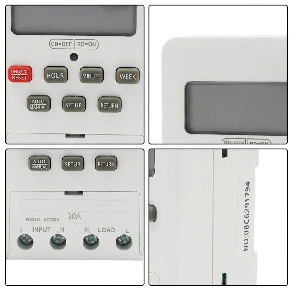 KG316TA AC220V 30A Programmable Timer Switch with LCD Display for For water Pumps For water Heaters and Network Routers