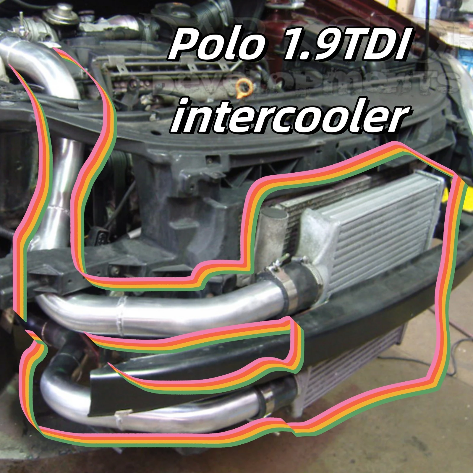 Aluminum FMIC Kit For Seat Ibiza Polo & Fabia 1.9 TDI - Front Mount Intercooler Upgrade