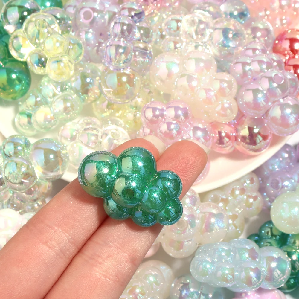 10 قطعة/الوحدة سحابة الاكريليك الخرز الملونة فضفاض خزر عازل لصنع المجوهرات عقد دي اي واي أساور الهاتف مفتاح ملحقات السلسلة