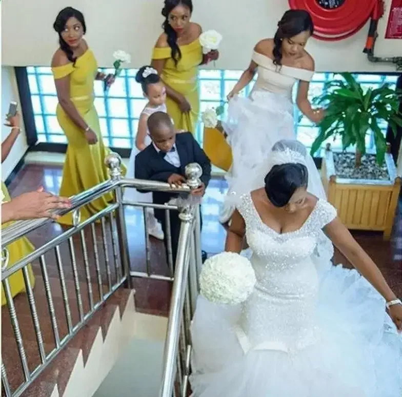 Personalizado plus size branco sereia casamento sparking beading boné mangas espartilho renda vintage sexy vestidos de noiva para country weddin