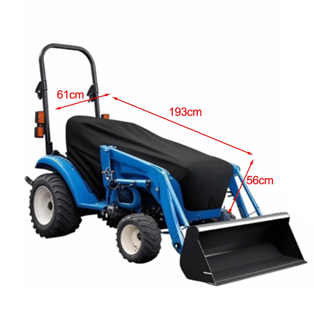 /420D /Oxford /Cloth Lawn Mower Cover 76x24x22 Inch Black Weather Resistant Dust Protection For Agricultural Vehicle And Tractor