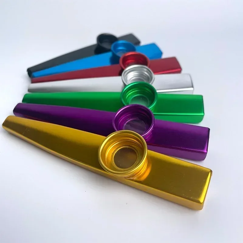 Metal Kazoos Musical Instruments Flutes Diaphragm Mouth Kazoos Musical Instruments Good Companion for Guitar Musical Instruments