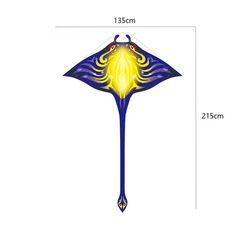 Cometa de pez diablo fácil de volar, cometa de mariposa con cuerda de 100m para niños y adultos, para viaje a la playa, parque, familia, al aire libre juguete, regalo