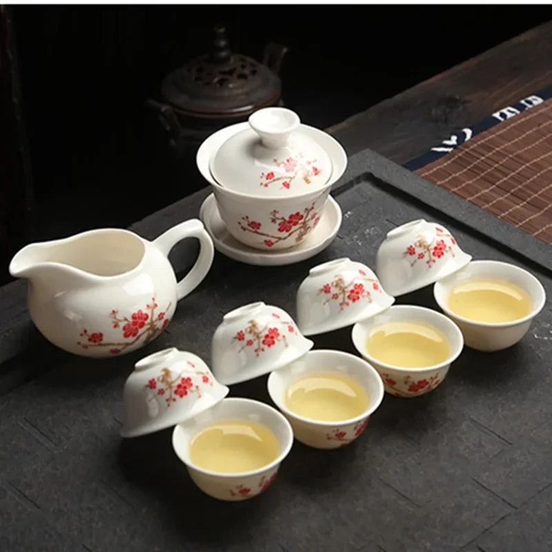 

2023 Chinese Kung Fu Tea Set Drinkware Purple Clay ceramic Binglie include Tea pot Cup, Tureen Infuser Tea Tray Chahai