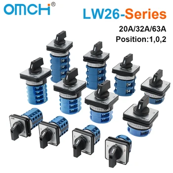 OMCH LW26-20/32/63 commutateur à came rotatif 3 positions 1-...