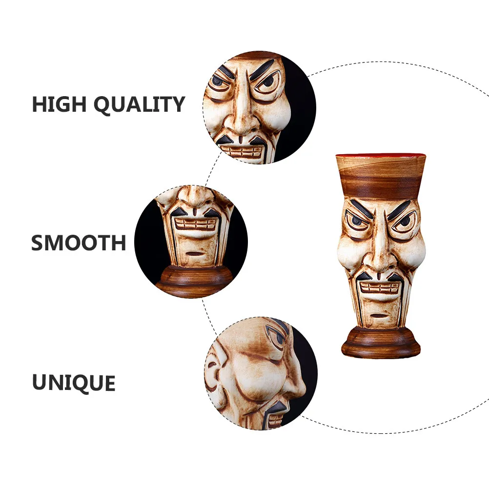

1Pcs Artistic Zombie Face Ceramic Cup Whiskey Beer Mug Creative Drink Vessel for Parties Holidays Home Use Barware