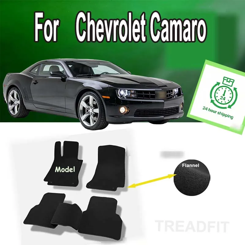

Нейлоновые замшевые автомобильные коврики для Chevrolet Camaro 2010–2015 MK5, полиэстер, замша, противоскользящие, черные