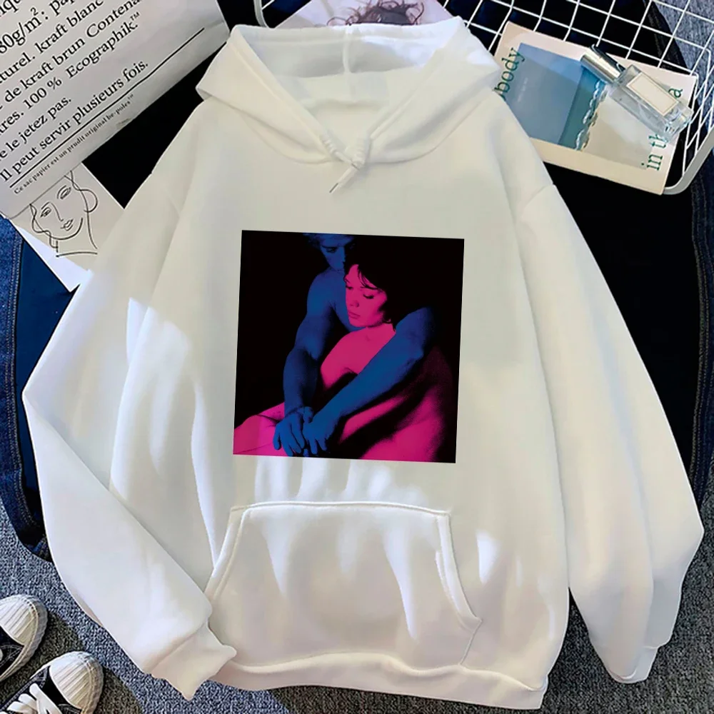 Autumn men's TV Girl patterned printed hooded sweatshirt sweatshirt, Gothic minimalist style aesthetic y2k clothing long-sleeved