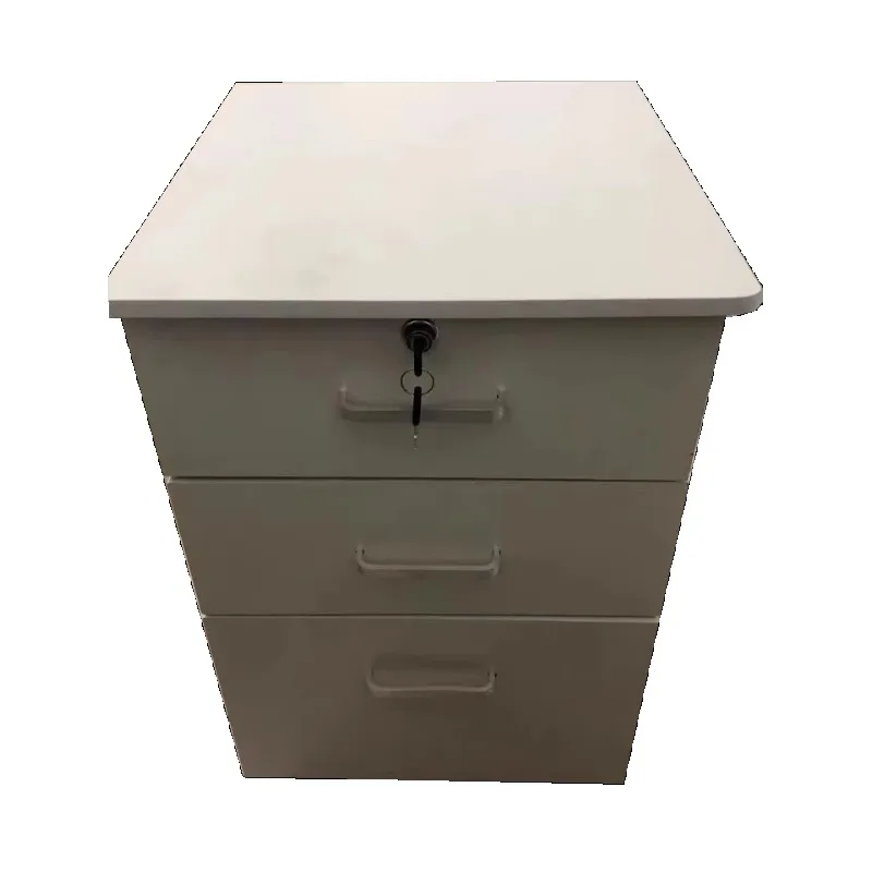 White drawer cabinet, bedroom storage cabinet, simple modern storage , three-bucket , living room solid wood
