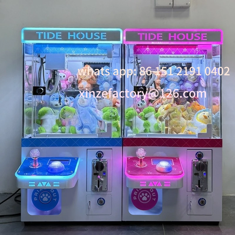 Customizable winter doll grabbing machine fully transparent new clip doll machine large clip doll machine boutique