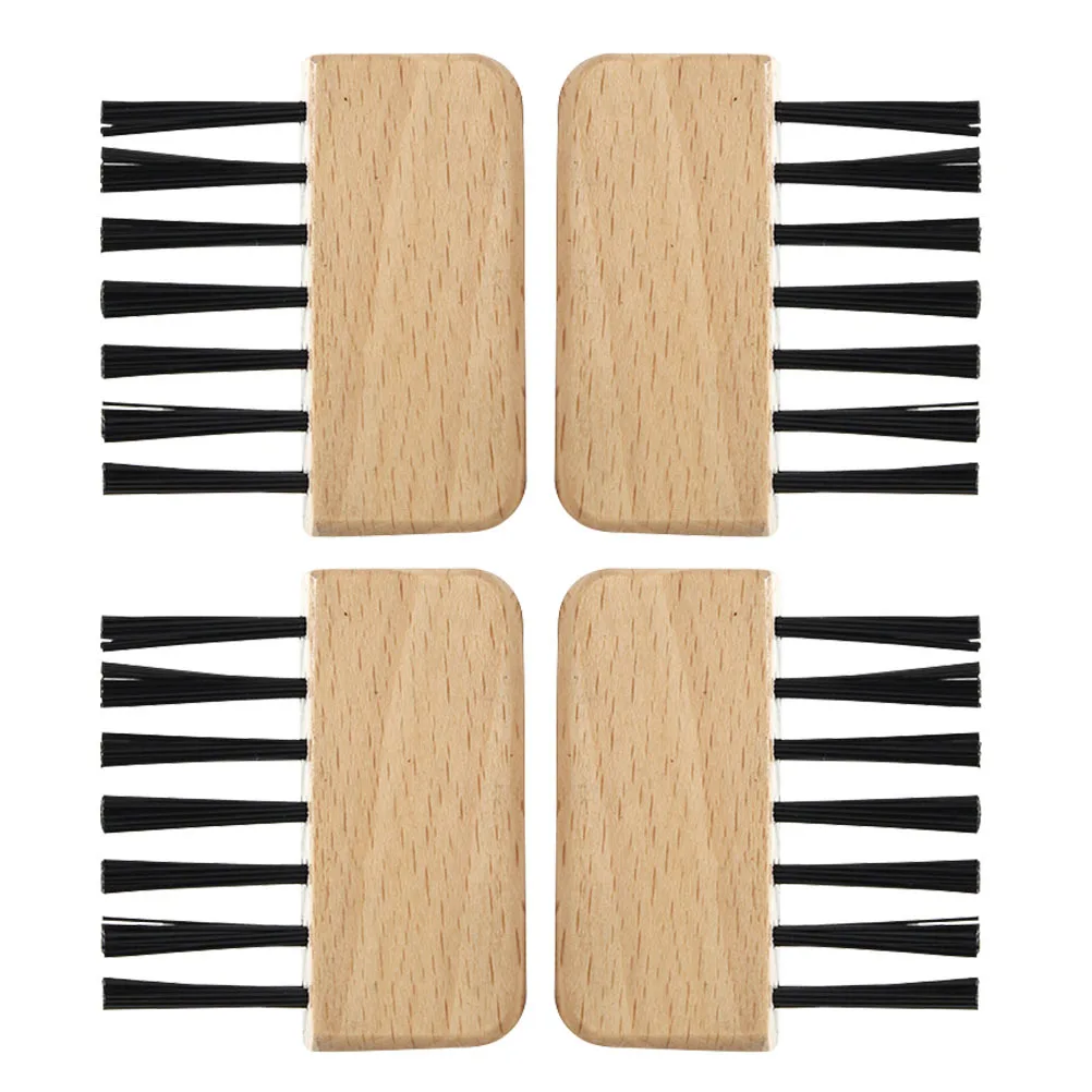 

4Pcs Airbag Comb Cleaning Brush Premium Wood Hairbrush Cleaner Tool Hair Remover Compact Lightweight for Travel Use