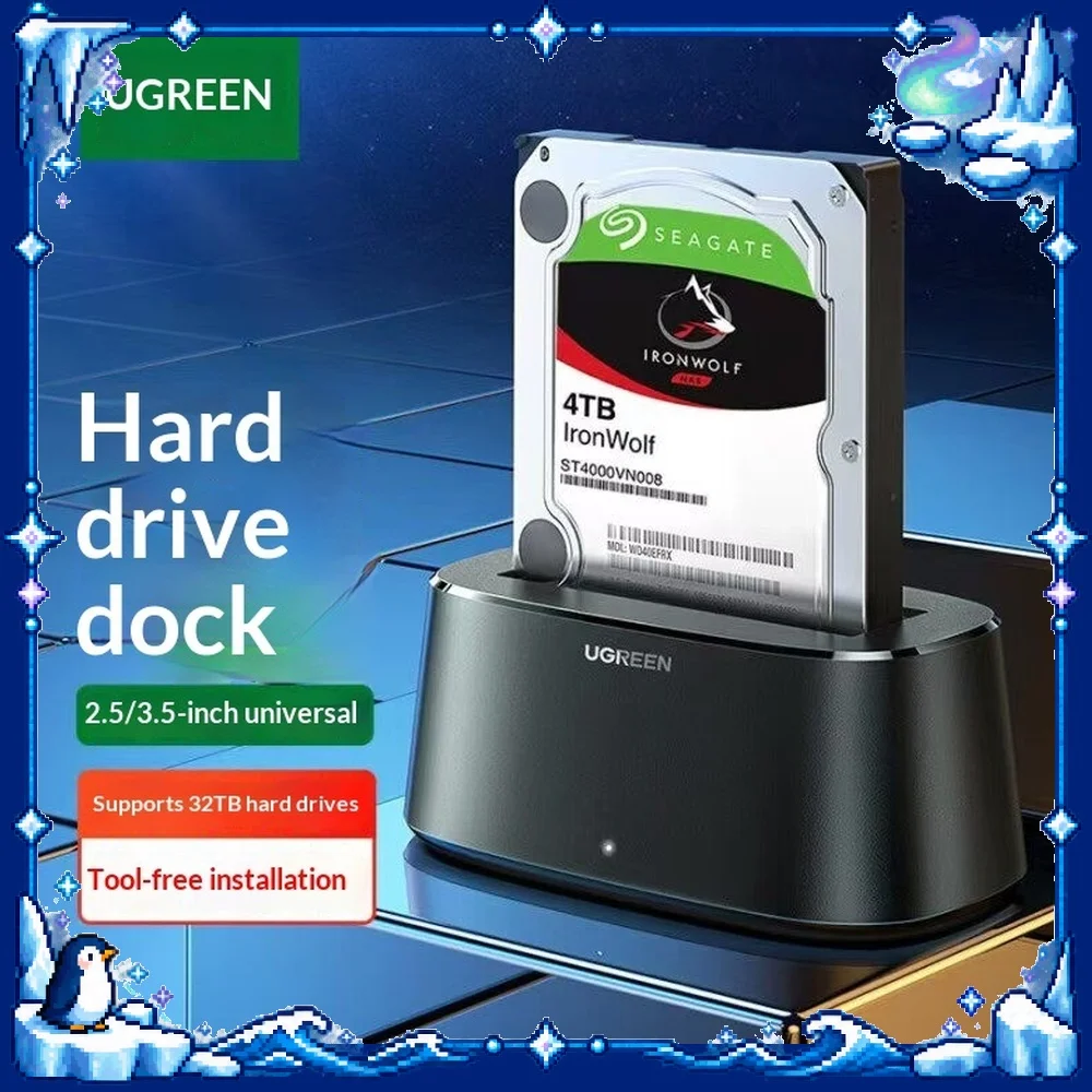 UGREEN CM197 USB 3.0 to SATA Hard Drive Docking Station 3.5 Inch 32TB External HDD Case for PC