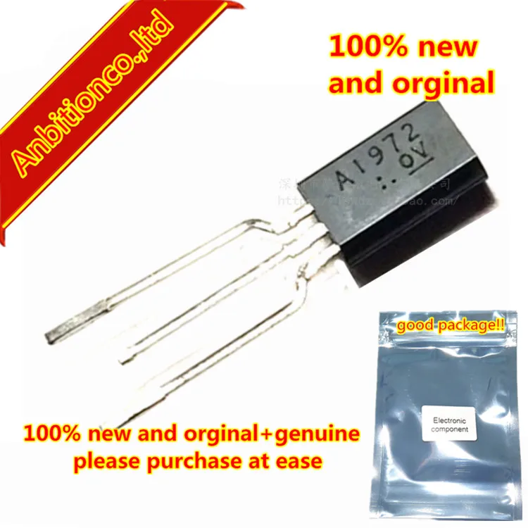 10 Uds. 100% nuevo y original 2SA1972 A1972 TO-92L MOS PNP TRANSISTOR (aplicaciones de conmutación de alto voltaje) en stock