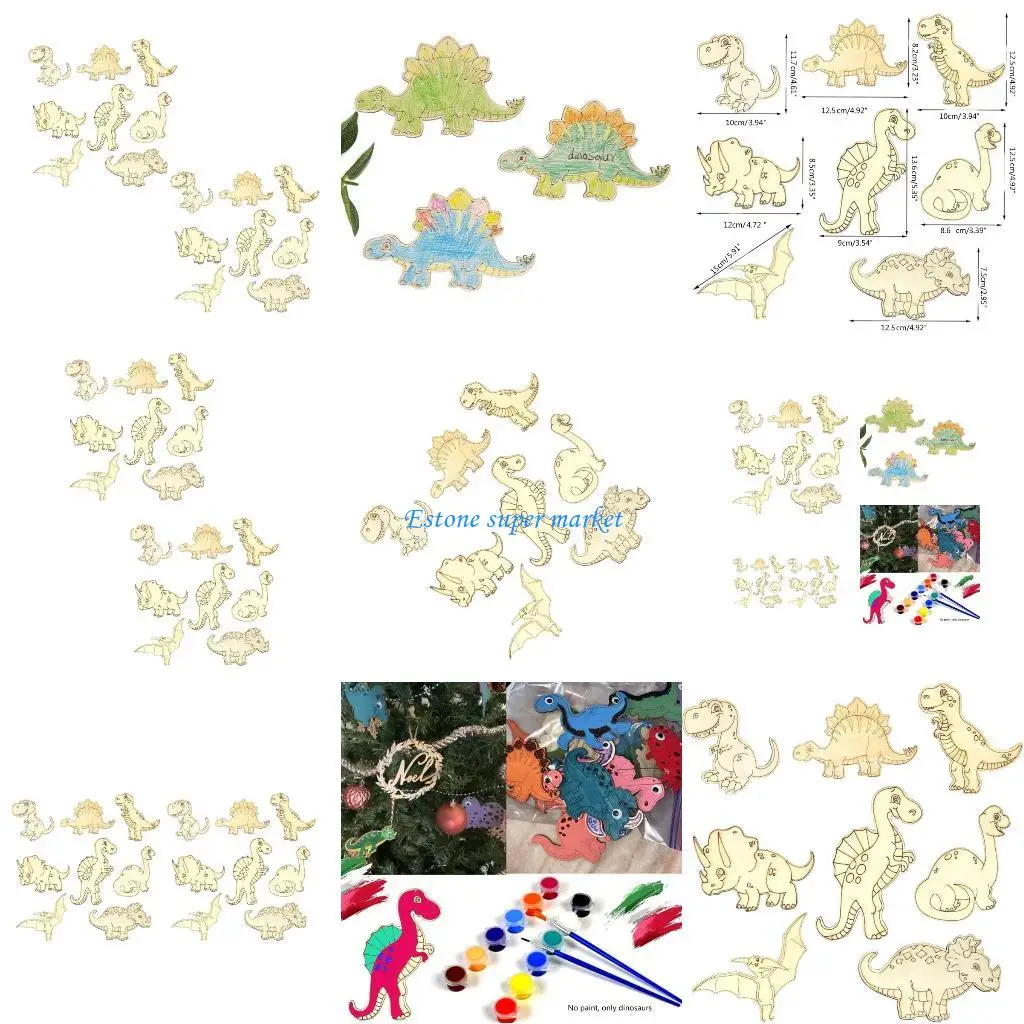 

090B Fun Graffiti Dinosaurs Toy for Kids Who Love Drawing DIY Craft Set of 8/16