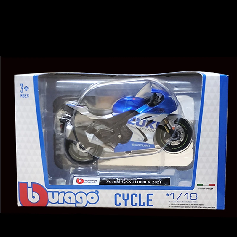 Bburago 1:18 Suzuki GSX-R1000R Alliage Moto De Course Modèle Diecasts Rue Cross-Country Modèle De Moto Jouets Pour Enfants Cadeaux