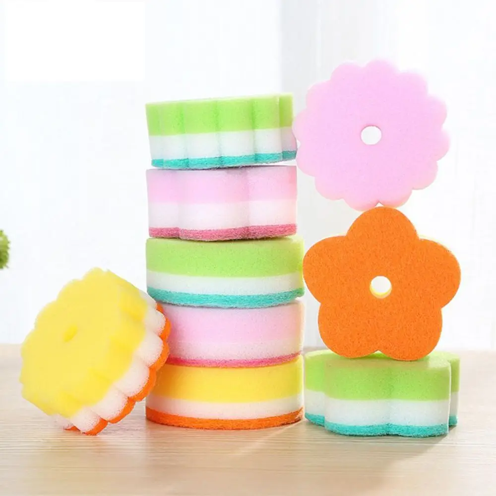 

Flower Shaped Dishes Washing Cleaner Brush Bathroom Cleaning Tools Kitchen Eraser