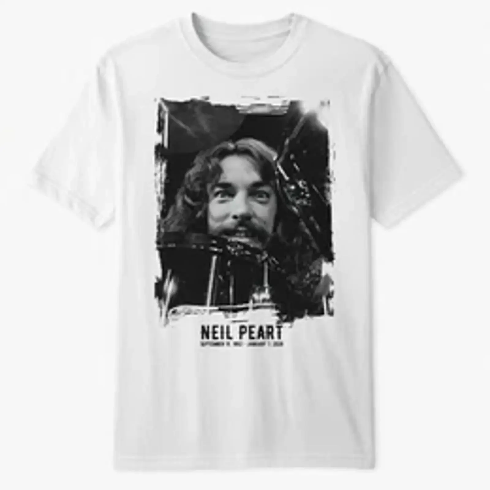 NEIL PEART TRIBUTE T SHIRT all sizes SML XL XXL 3 4XL black white vintage Washed Stylish Breathable Comfortable
