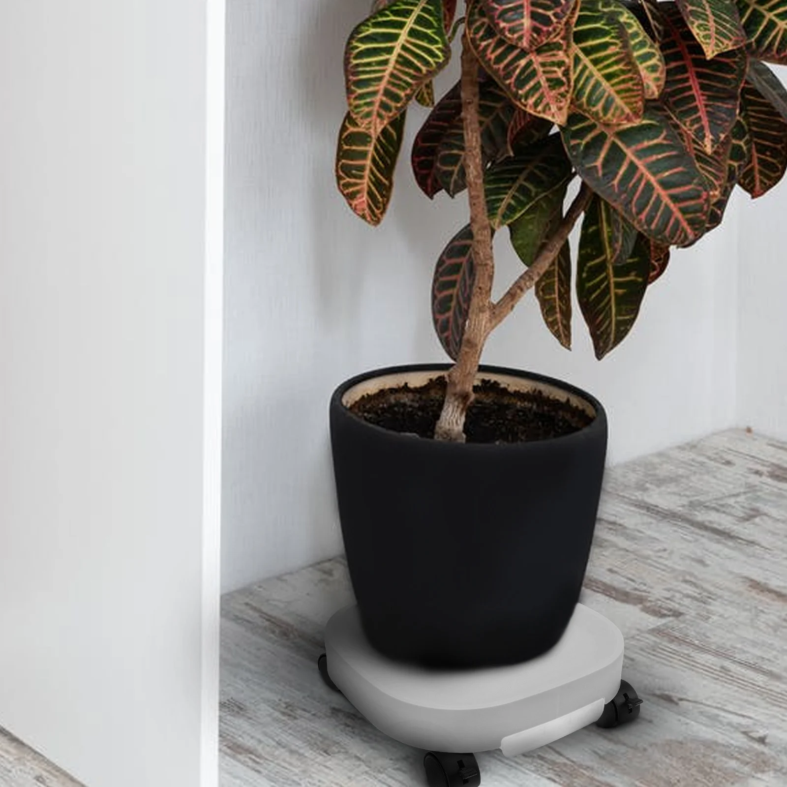 

1pc Flowerpot Tray With Wheels Premium Durable Plant Pot Stand For Indoor Outdoor Garden Bonsai Succulent Rack Flowerpot Shelf