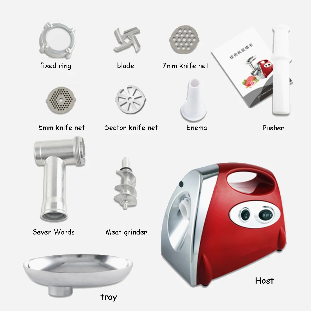 Kitchen Mincer Grinder 2800W  Electric Meat Grinder  Home Meat Mince Sausage Stuffer Food Processor Chopper Sonifer