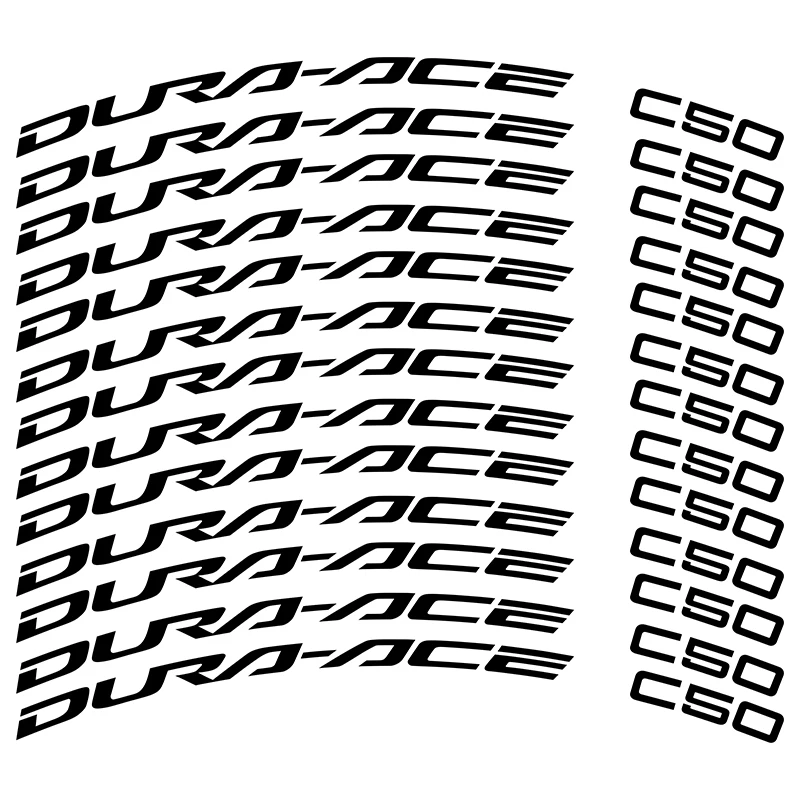 R9270-DURA-ACE C50 Wheelset Stickers Road Bike Wheels Sticker Decorative Bicycle Rim Decals Waterproof Cycling Accessories