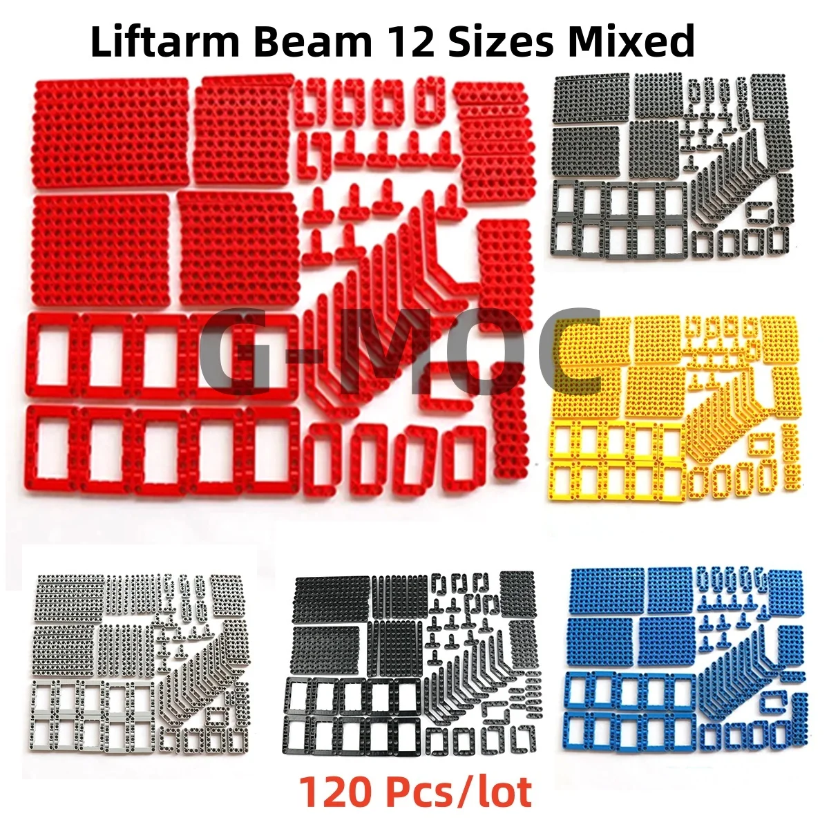 وحدات بناء G-MOC للأطفال ، شعاع Liftarm ، مجموعات جزيئات متوافقة ، ألعاب طوب تعليمية تصنعها بنفسك ، 12 حجمًا ، صوفي