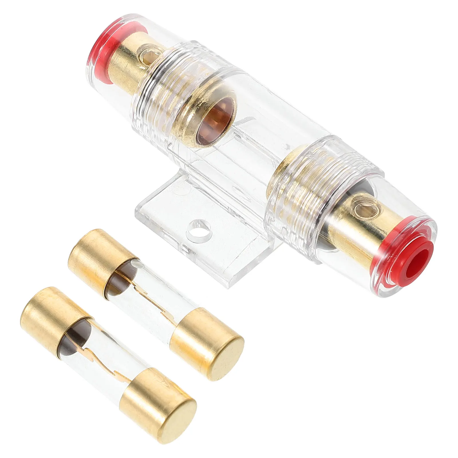 

30A Audio Amp Power Supply Protector Transparent Auto Block 30A Automotive Stereo Sound System Audio In Line Agu Holder