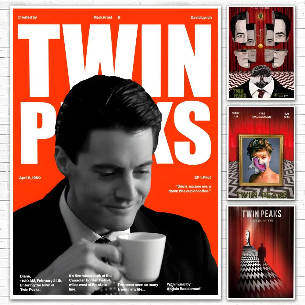 TV Series Twin Peaks Poster Poster All-match HD Waterproof Self-Adhesive Wall Art Sticker For Home Bedroom