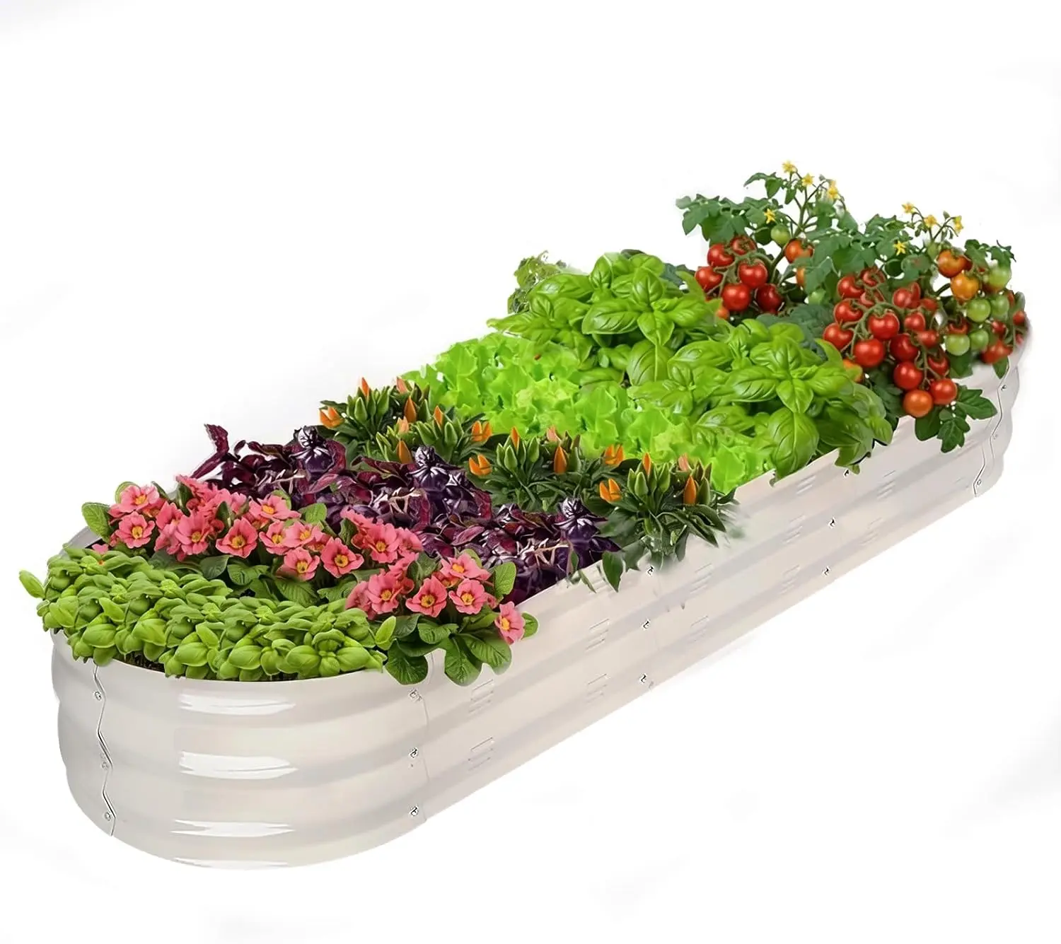 

67-Inch Raised Garden Bed, Metal Planter Box for Vegetables and Flowers, Large Outdoor Gardening Kit, Easy DIY Assembly,