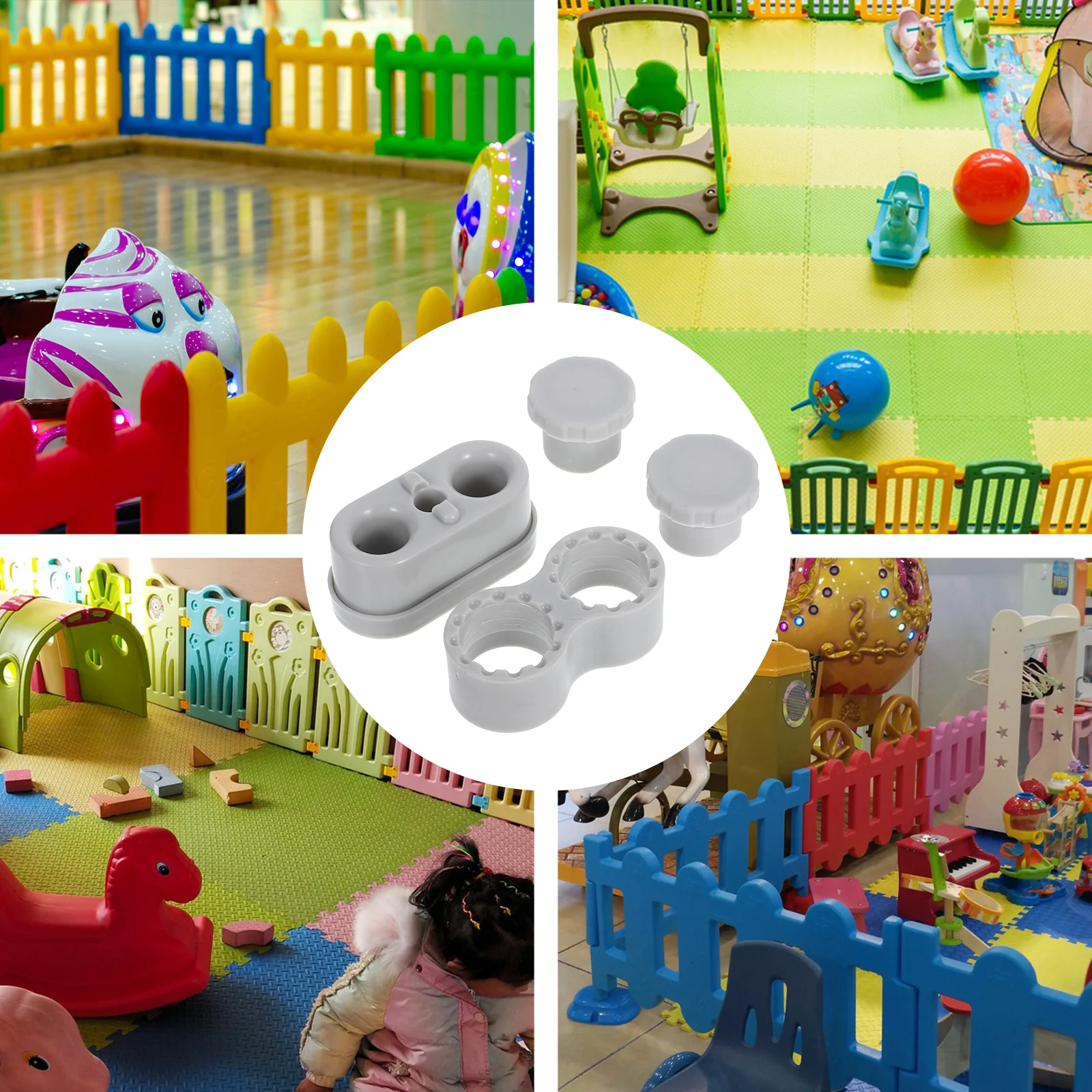 1 set 1 set kinderboxbasis: antislip stabilisatorvoeten voor gladde vloeren Universele connectorvervanging Plastic box