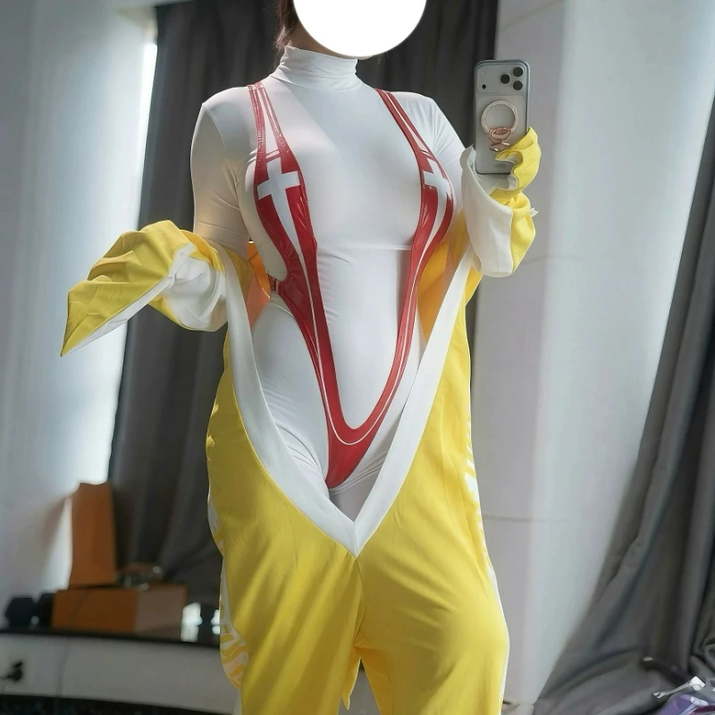 Elegg Cosplay Costume Game GODDESS OF VICTORY: NIKKE Girl Rabbit Yellow Summer Swimsuit Transparent Bunny Halloween Costume view 4