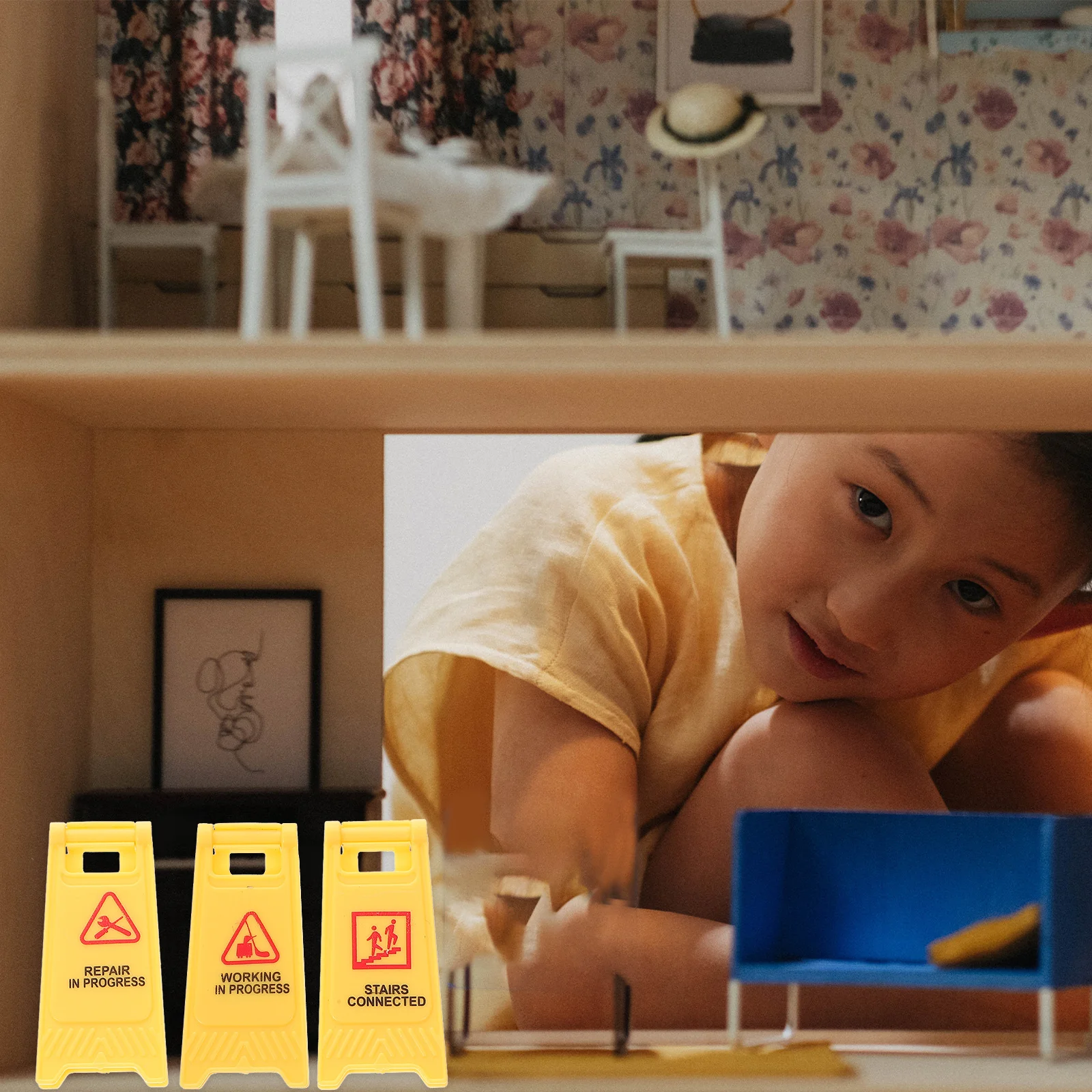 

Набор имитационных дорожных знаков: развивающая игрушка-блокиратор для детей, для развития когнитивных навыков и ролевых игр, миниатюрная улица