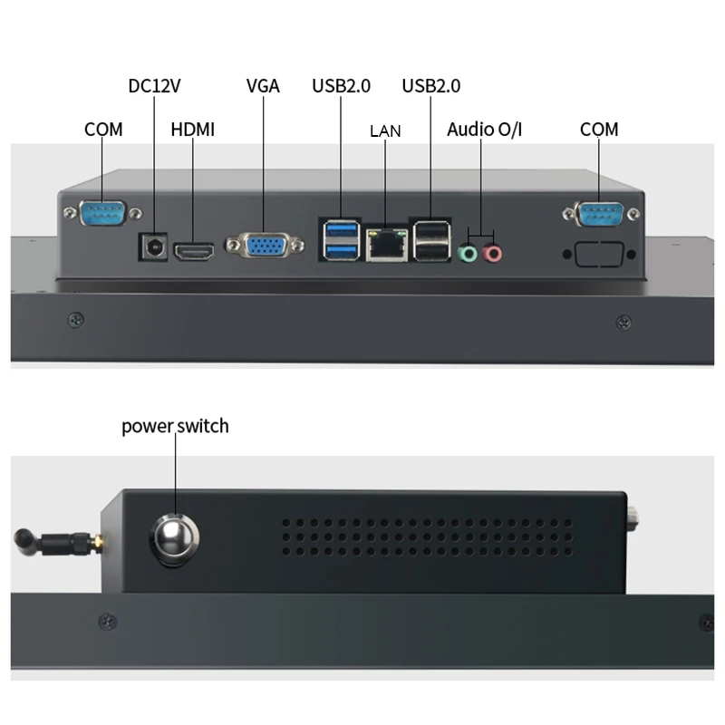 12.1/14/15 Inch Resistive Touch Screen Industrial PC Core i3-3217U 4GB 64GB With COM WIFI 17