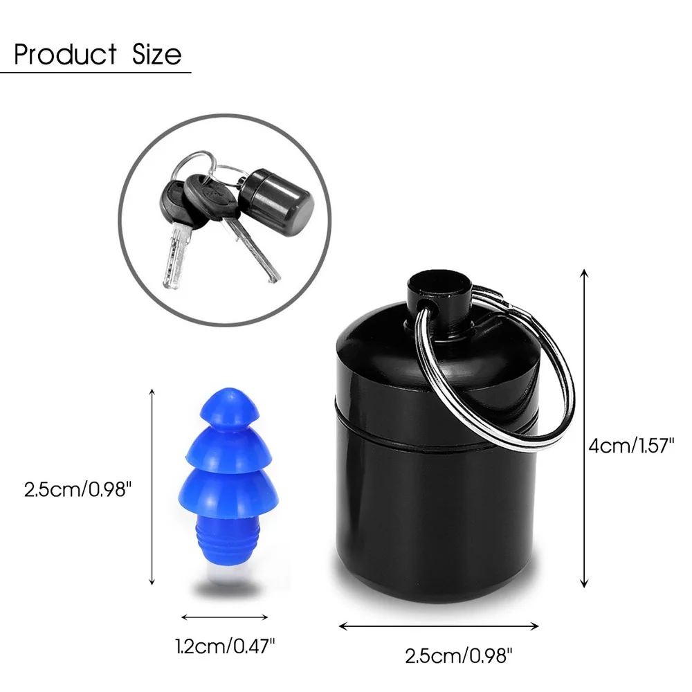 Tapones para los oídos de silicona blanda con cancelación de ruido, tapones para los oídos antiruido para natación y buceo, Con caja para protección