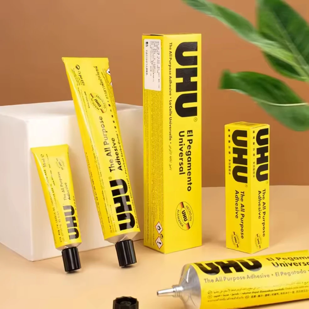 

UHU Multi-Purpose Transparent Adhesive, Extra Strong Transparent Glue, Handmade Model, Fabric and Leather Glue, DIY Glue