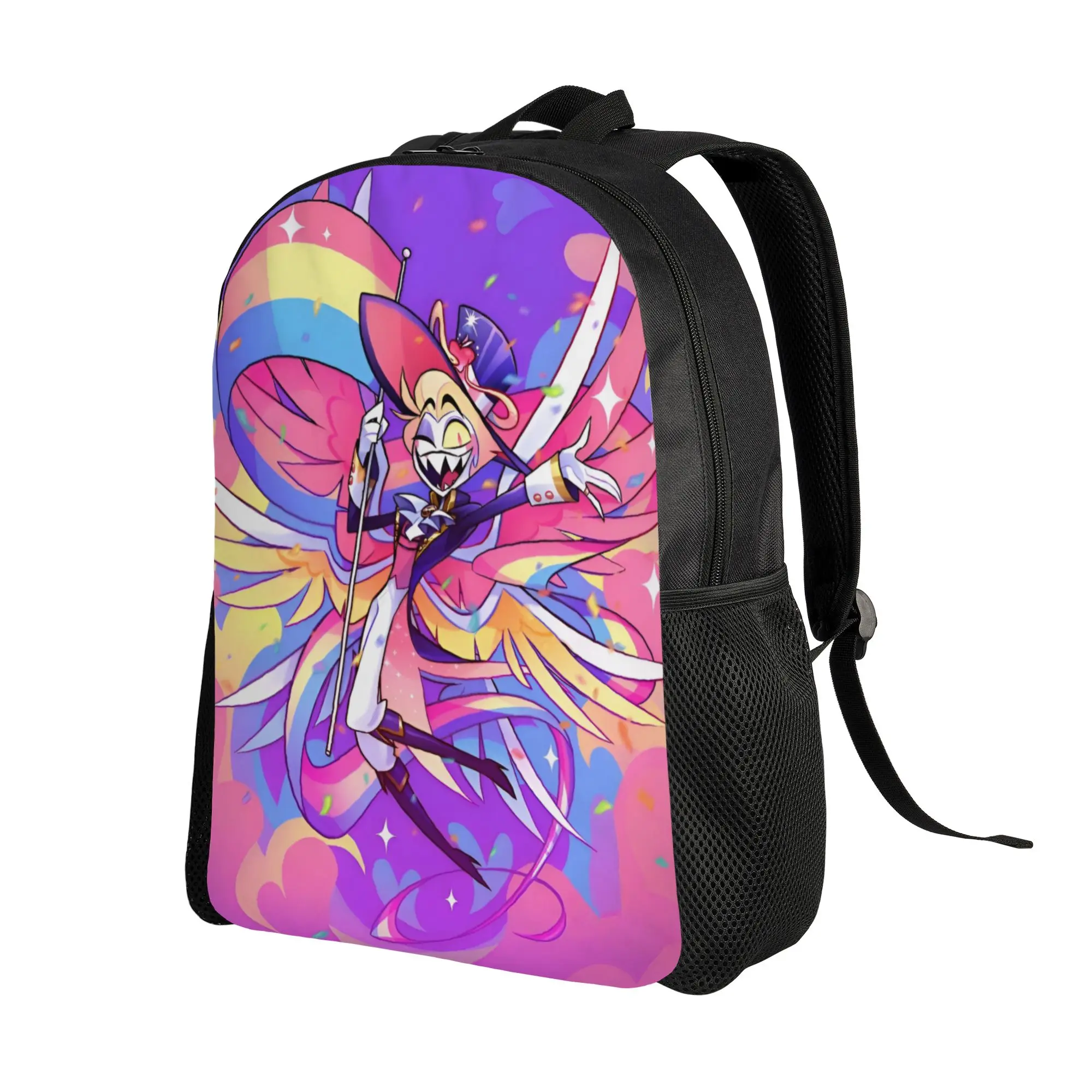 Custom H-Hazbins Cartoon Manga Laptop Backpack Men Women Fashion Bookbag for School College Students Hot Game Bag
