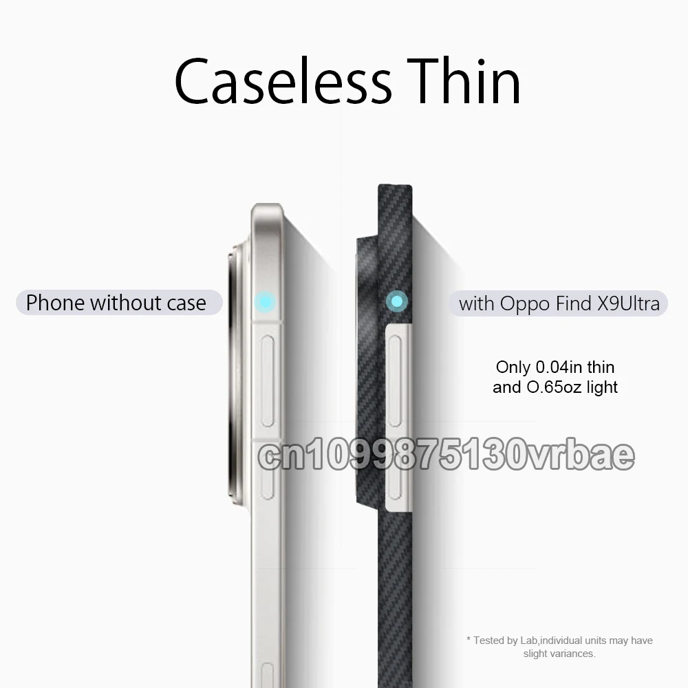 Etui Karbonowe do OPPO Find X9 Ultra 600D 1500D z Tkaniny z Włókna Kevlarowego Aramidowego, Ultracienka Twarda Obudowa Magnetyczna, Czarna, Cienka, Lekka, Czerwona — zdjęcie produktu 2