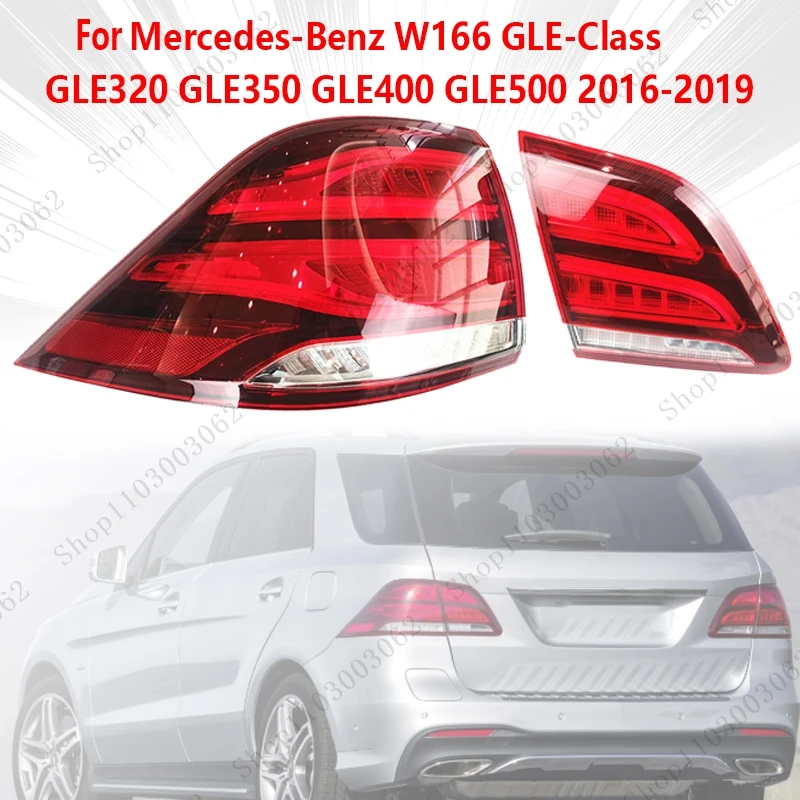 

For Mercedes-Benz W166 GLE-Class GLE320 GLE350 GLE400 GLE500 2016-2019 Auto Rear Bumper Tail Light Assembly Brake Warning Lights
