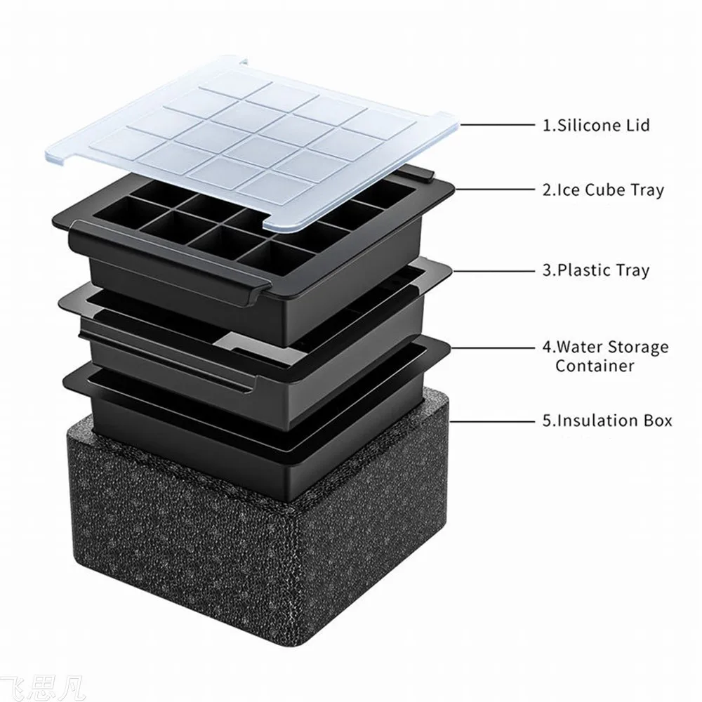 

16 шт., силиконовые подносы для кубиков, высокая прозрачность для дома, виски-бара, коммерческие кухонные аксессуары, подарочная форма для изготовления кубиков льда