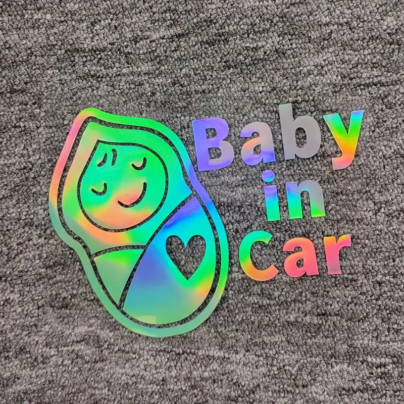 1-Pack Car Window Decal Sticker for Babies Interior Creative Scratch Cover Laser Cut Adhesive Decoration Auto Body Art 15 Model