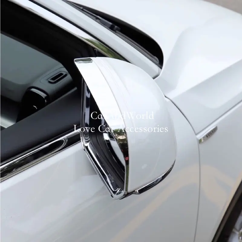 

For Volvo XC40 2018-2025 Side Door Rear View Mirror Rain Eyebrow Cover Rearview Frame Trim ABS Chrome Decoration Car Accessories