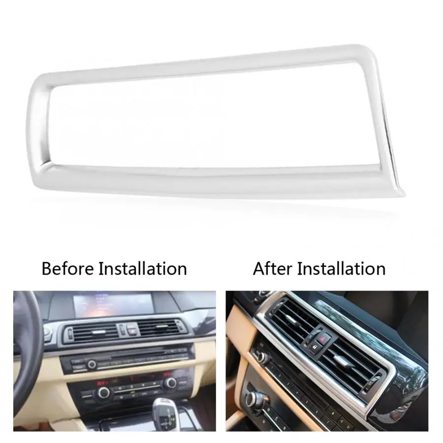 

1 Pcs Center Console Air Conditioning Vent Outlet Frame Cover Trim for BMW 5 Series F10 F18 2011 2012 2013 2014 2015 2016 2017